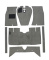 Carpet kit grey for Volvo 122 65-70 M/T