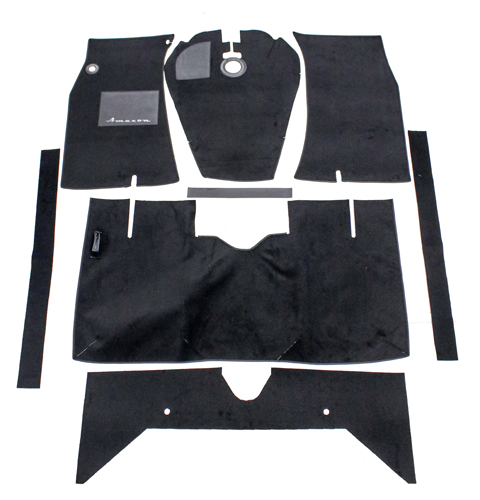 Carpet kit black for Volvo 122 65-70 M/T in the group Volvo / Amazon/122 / Interior / Upholstery 220 / Upholstery 122 wagon code 510-518 1965 at VP Autoparts Inc. (277220)
