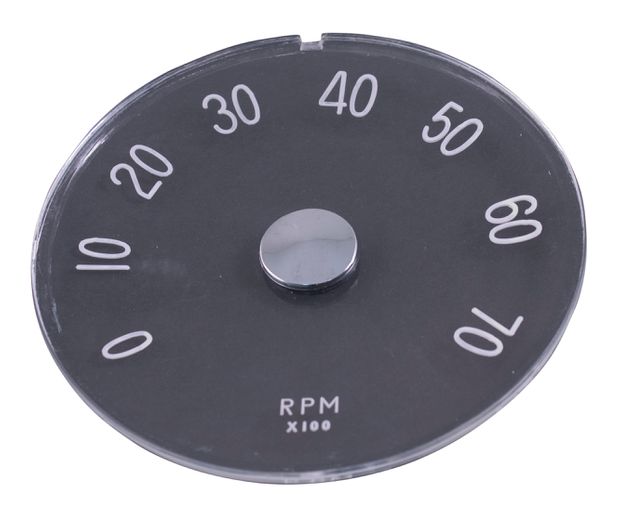 Dial glass, rev counter P1800 in the group Volvo / 1800 / Electrical components / Instrument / Instrument B18 1961-69 at VP Autoparts Inc. (668370-DIAL)