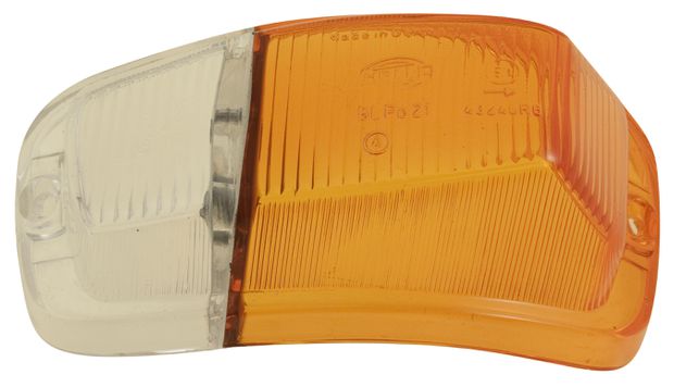Flasher lens Amazon yellow/white LH in the group Volvo / Amazon/122 / Electrical components / Turn signal / Turn signal Amazon/122 B18/B20 at VP Autoparts Inc. (668911)
