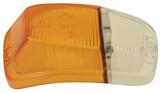 Flasher lens Amazon yellow/white RH in the group Volvo / Amazon/122 / Electrical components / Turn signal / Turn signal Amazon/122 B18/B20 at VP Autoparts Inc. (668912)