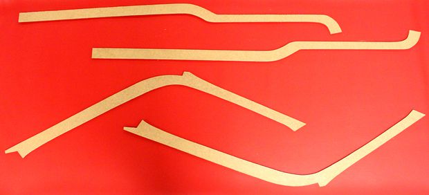 Panel kit B-pillar/door 445 58-62 red in the group Volvo / PV/Duett / Interior / Upholstery 210 / Upholstery 210 code 220-175 1960-62 at VP Autoparts Inc. (98714-SET)