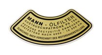 Decal oil filter B4B "Mann"